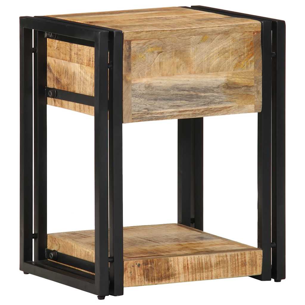 Mesa de cabeceira 40x35x50cm madeira de mangueira áspera maciça