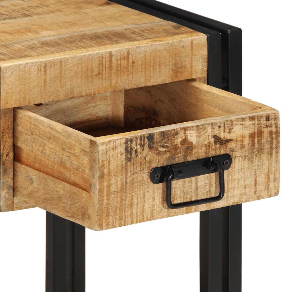 Mesa de cabeceira 40x35x50cm madeira de mangueira áspera maciça