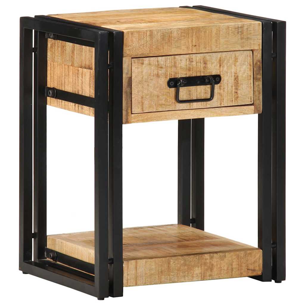 Mesa de cabeceira 40x35x50cm madeira de mangueira áspera maciça
