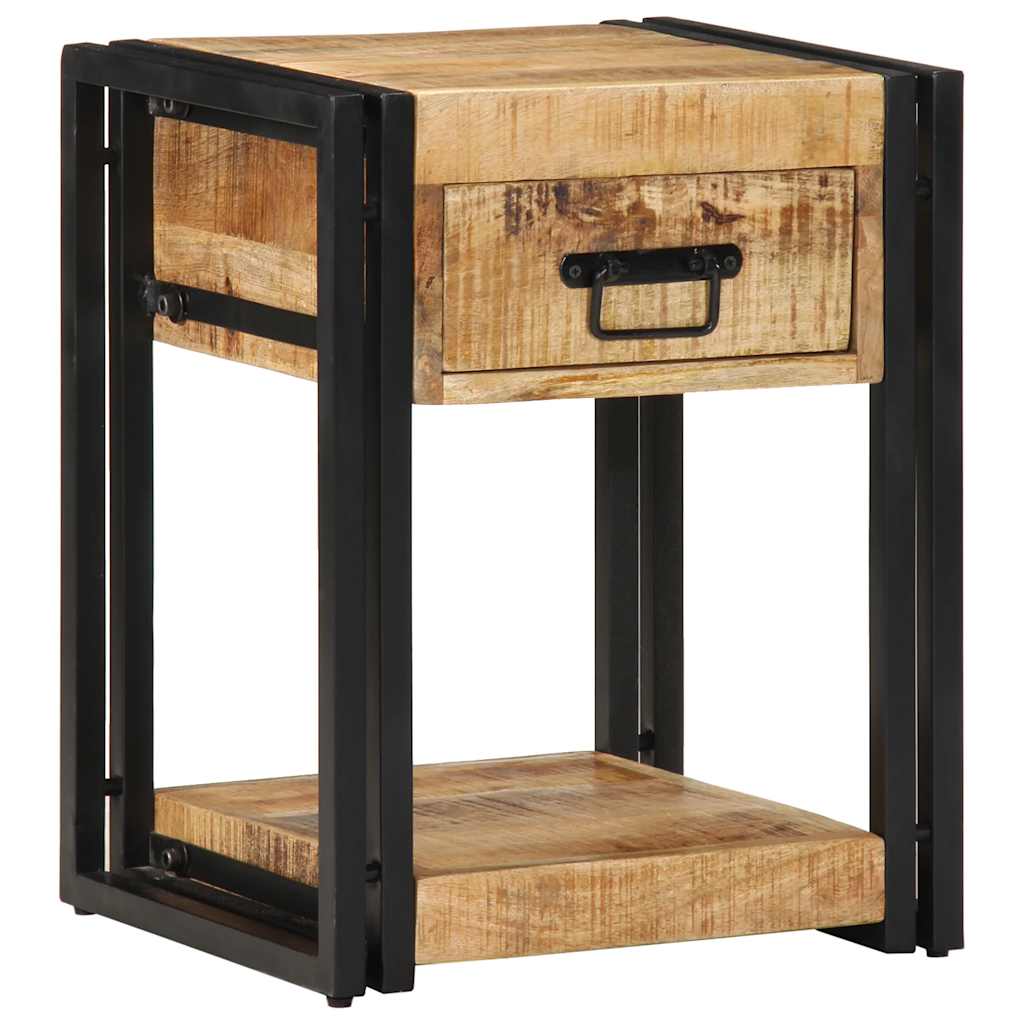Mesa de cabeceira 40x35x50cm madeira de mangueira áspera maciça