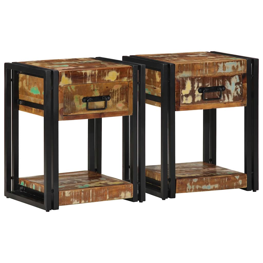 Armário de Cabeceira 2 pcs Multicolor 40 x 35 x 50 cm