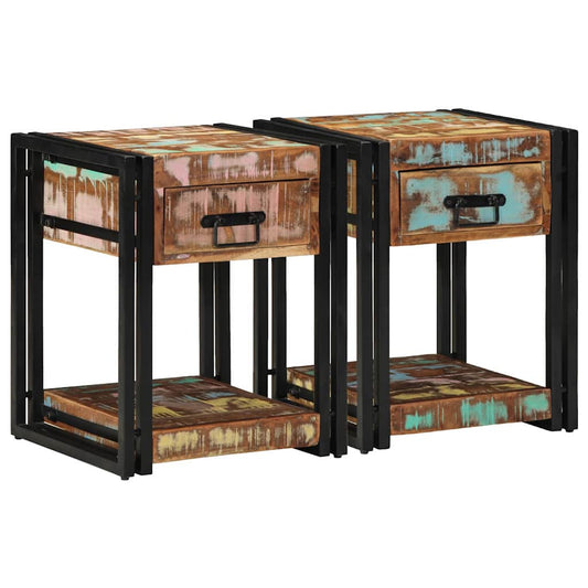 Armário de Cabeceira 2 pcs Multicolor 40 x 40 x 50 cm