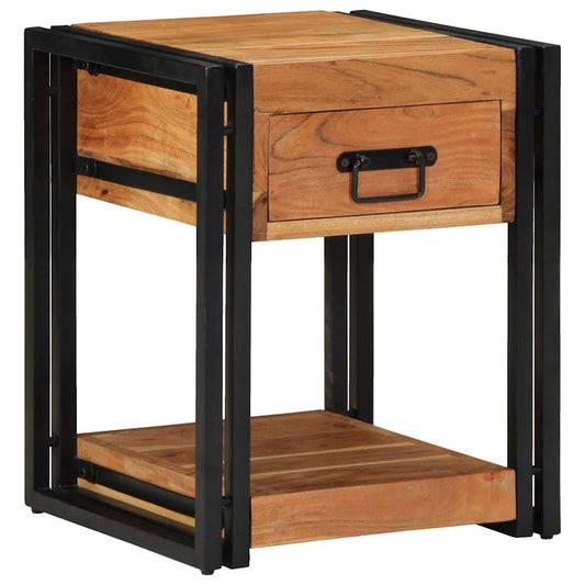 Armário de Cabeceira com gaveta 2 pcs Castanho 40 x 40 x 50 cm