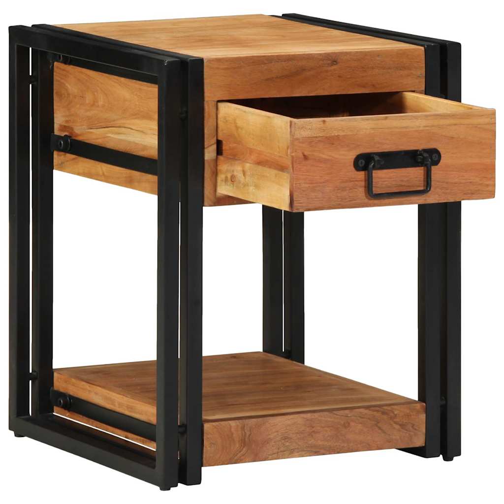 Armário de Cabeceira com gaveta 2 pcs Castanho 40 x 40 x 50 cm