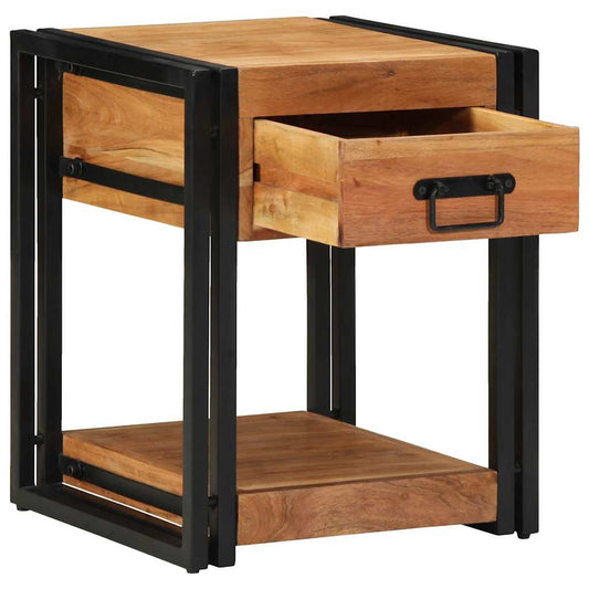 Armário de Cabeceira com gaveta 2 pcs Castanho 40 x 40 x 50 cm