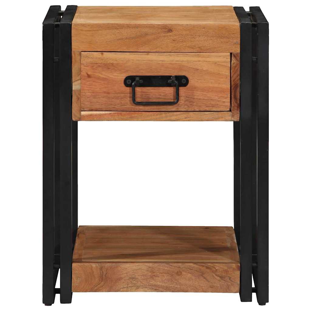 Armário de Cabeceira com gaveta 2 pcs Castanho 40 x 40 x 50 cm