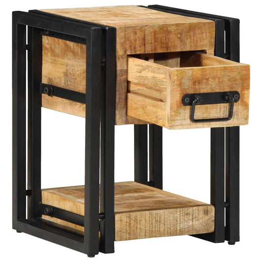 Armário de Cabeceira com gaveta 2 pcs Castanho 30 x 30 x 40 cm