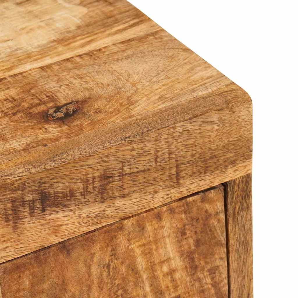 Mesa-de-cabeceira 2 pcs Castanho Madeira de manga maciça
