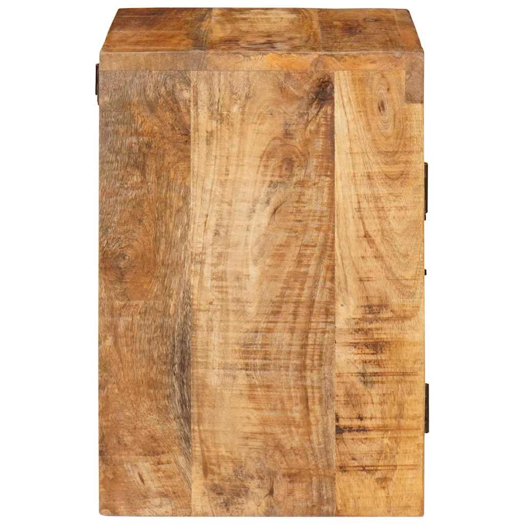 Mesa-de-cabeceira 2 pcs Castanho Madeira de manga maciça