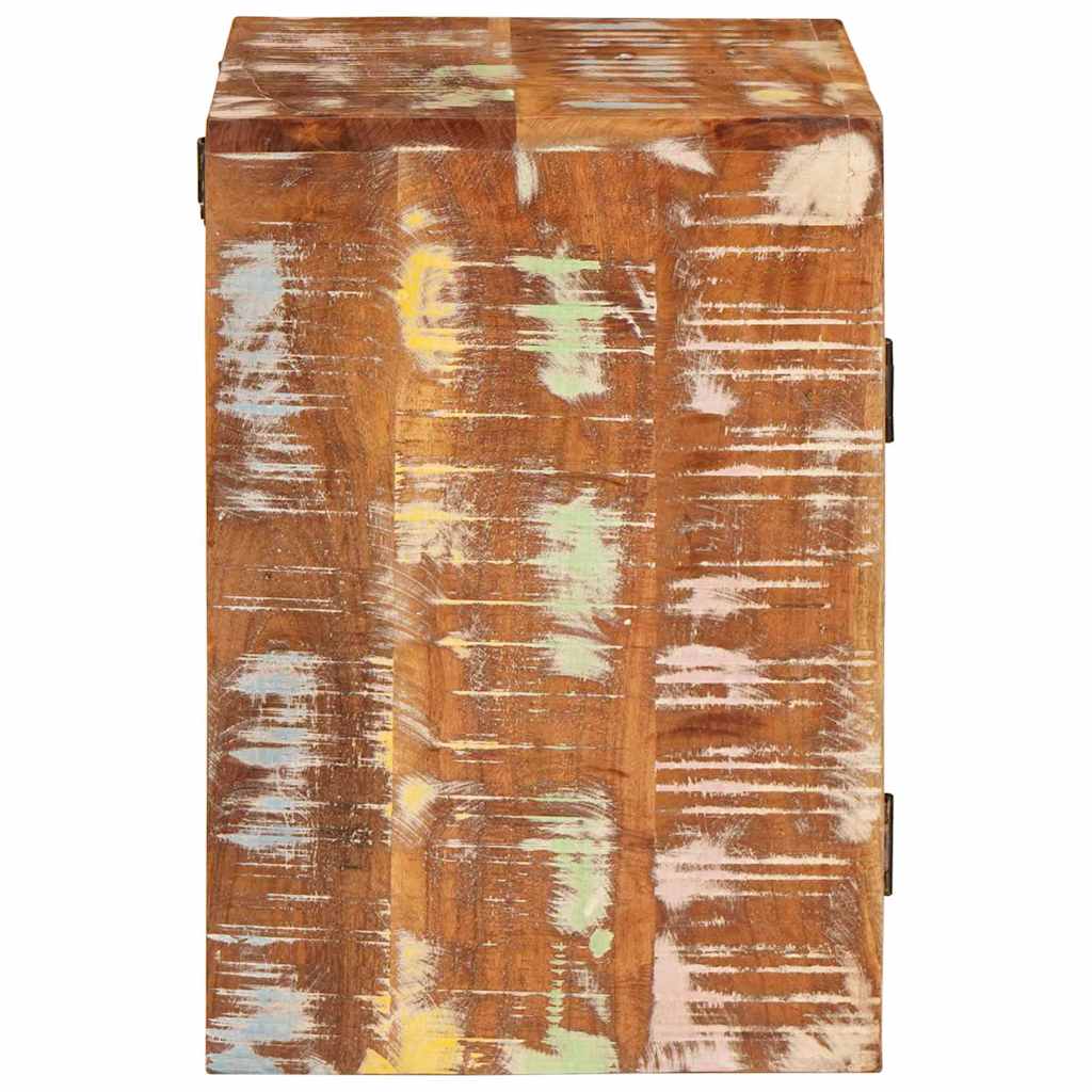 Mesa-de-cabeceira 2 pcs Castanho Madeira Sólida Reclamada