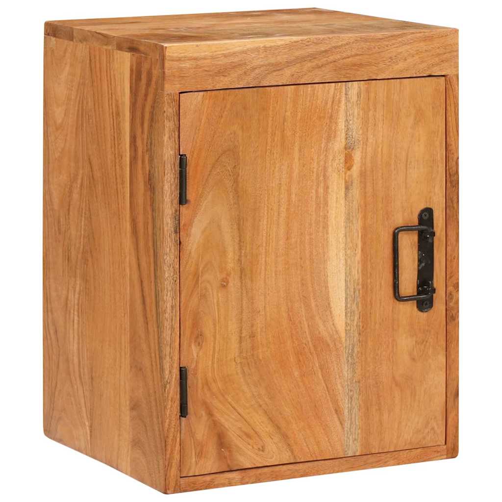Mesa-de-cabeceira 2 pcs Castanho Madeira Sólida de Acácia