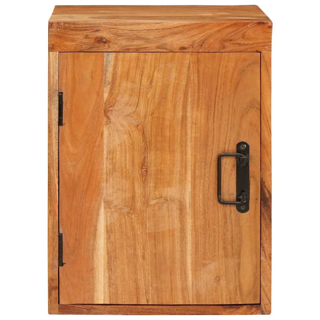 Mesa-de-cabeceira 2 pcs Castanho Madeira Sólida de Acácia