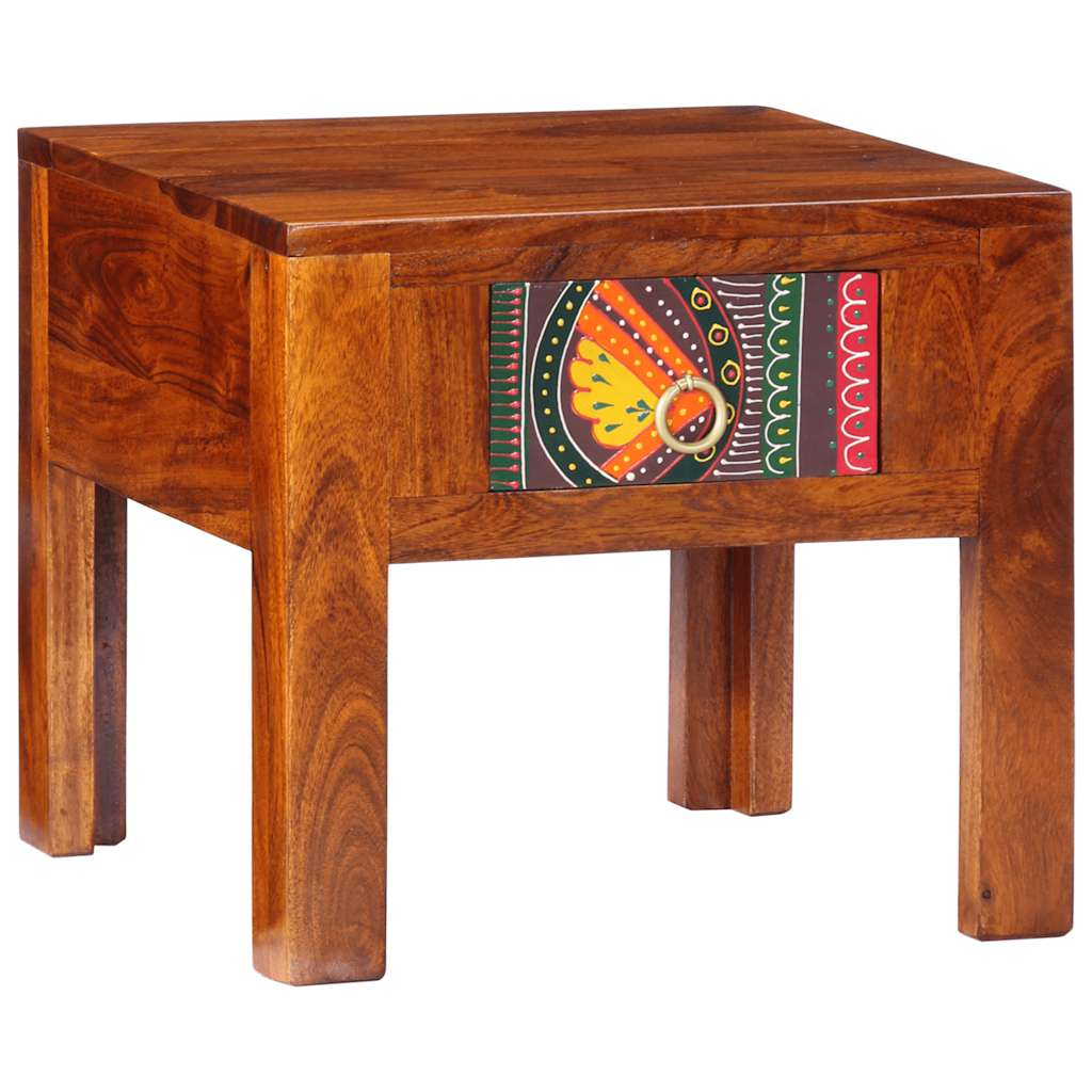 Mesa de cabeceira 2 pcs 40x40x36 cm madeira de acácia maciça