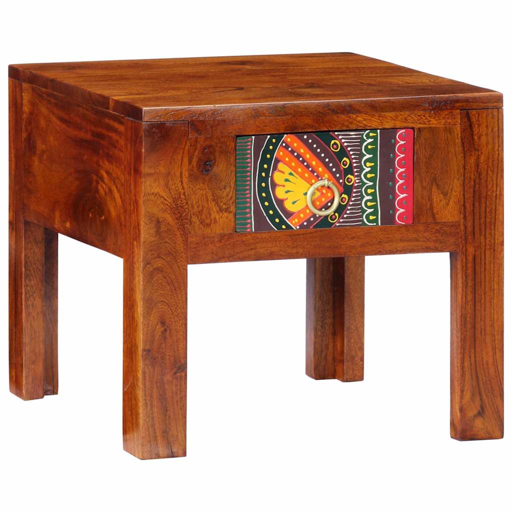 Mesa de cabeceira 2 pcs 40x40x36 cm madeira de acácia maciça