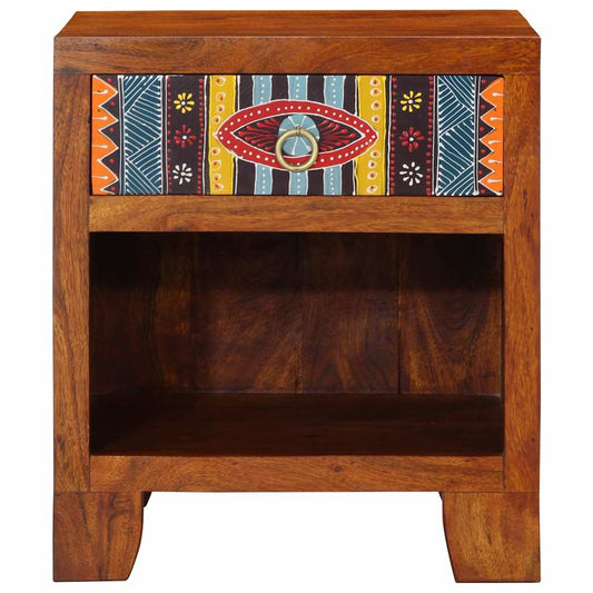 Armário de cabeceira 2 pcs 40x35x45 cm madeira maciça acácia