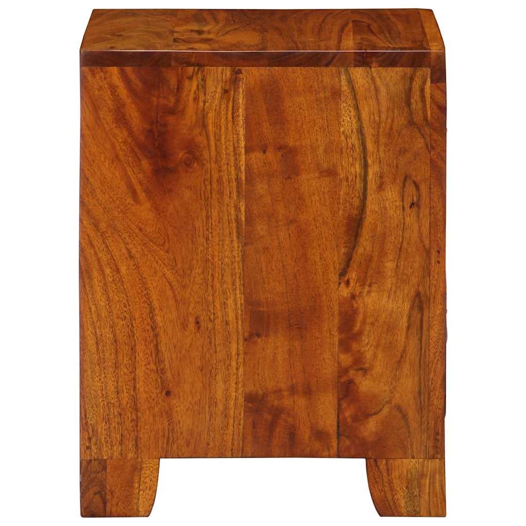 Armário de cabeceira 2 pcs 35x35x45 cm acácia de madeira maciça