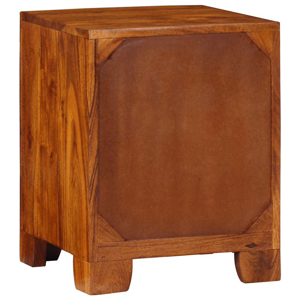 Armário de cabeceira 2 pcs 35x35x45 cm acácia de madeira maciça