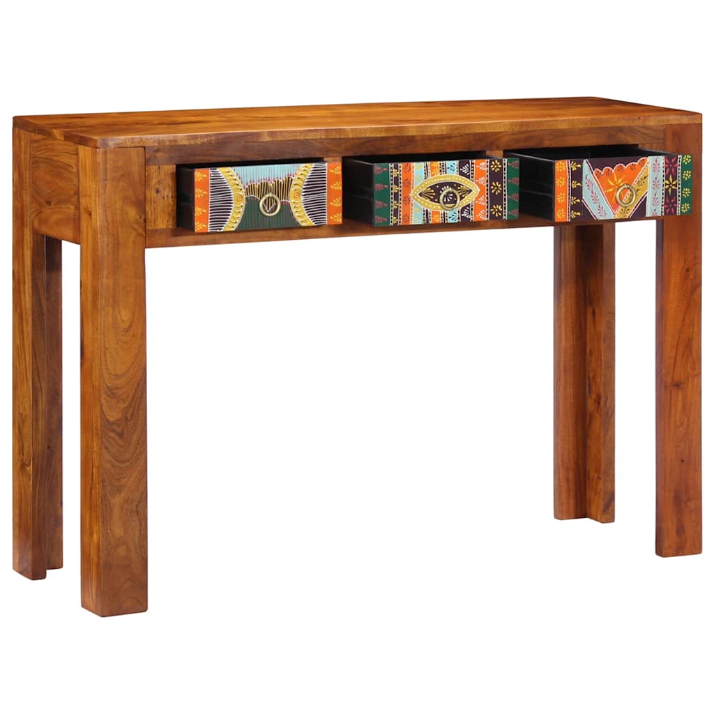 Mesa consola 110x35x75 cm madeira de acácia maciça