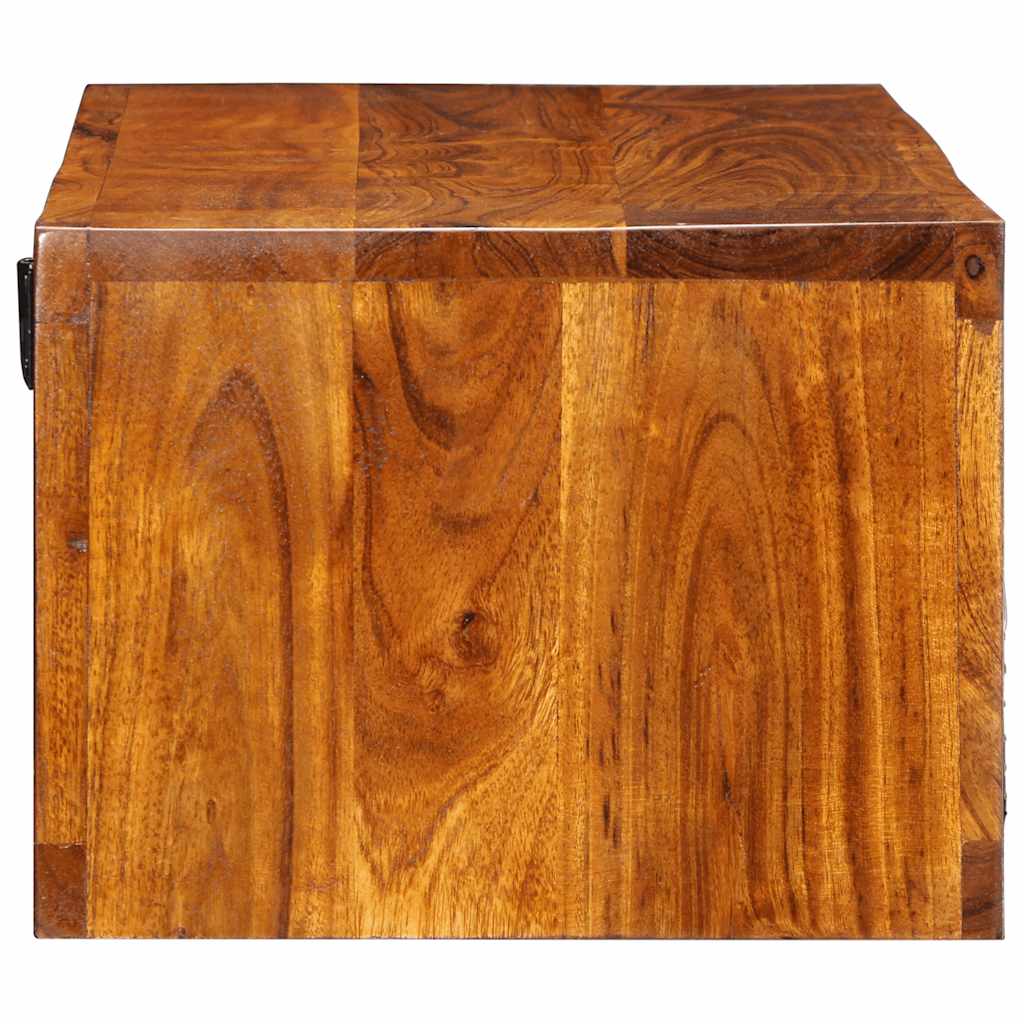 Armário de TV para parede 100x30x22 cm madeira acácia maciça