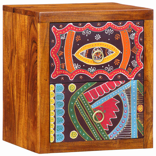 Armário de Cabeceira com gaveta 2 pcs Castanho 35 x 30 x 40 cm