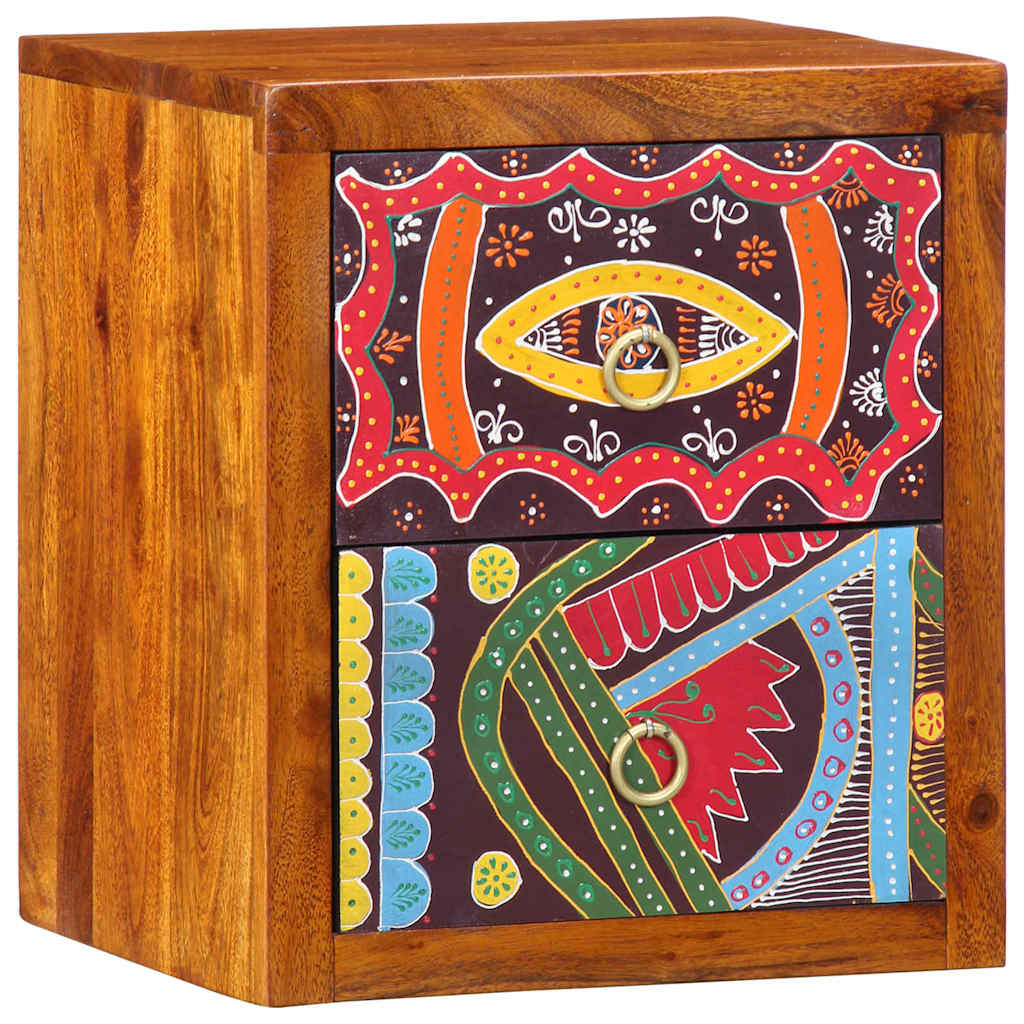 Armário de Cabeceira com gaveta 2 pcs Castanho 35 x 30 x 40 cm