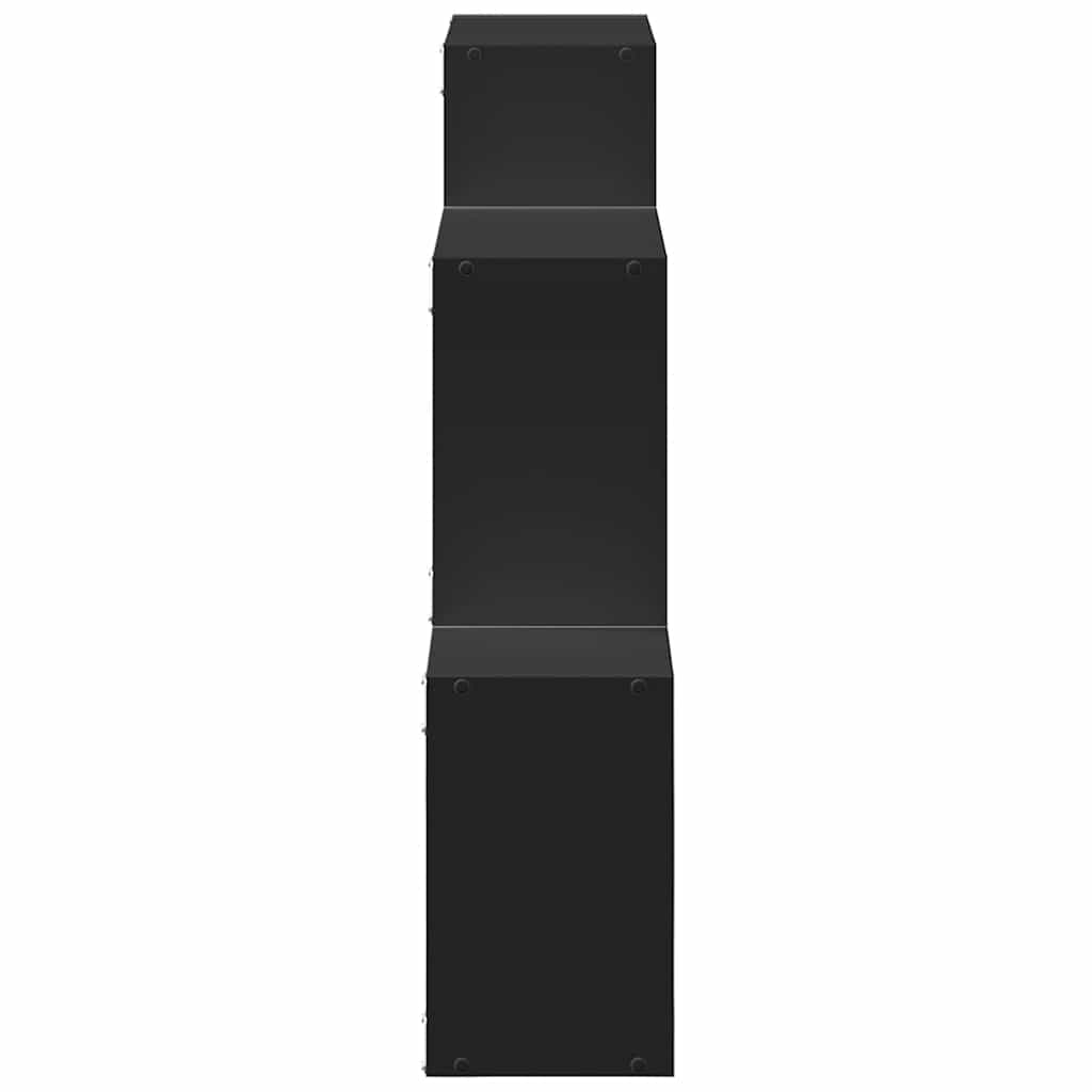 Armário de parede 78x18x71 cm derivados de madeira preto