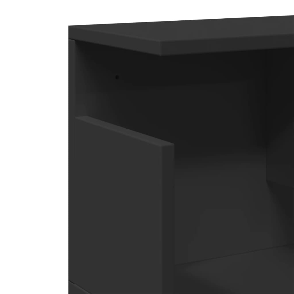 Armário de parede 80x20x30 cm derivados de madeira preto