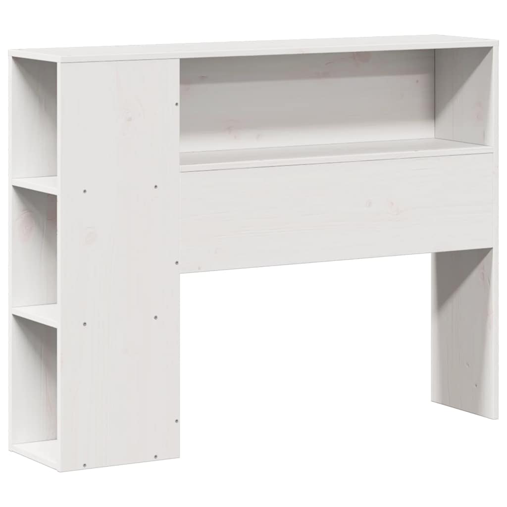 Cabeceira com arrumação 100 cm madeira de pinho maciça branco