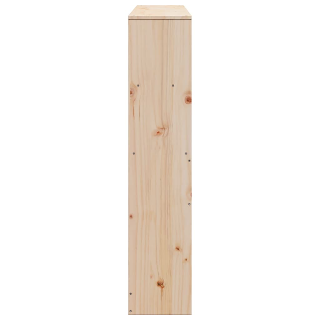 Cabeceira com arrumação 140 cm madeira de pinho maciça
