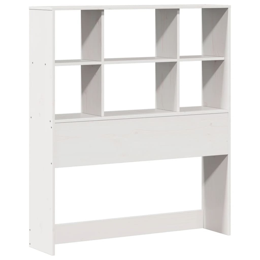 Cabeceira com arrumação 90 cm madeira de pinho maciça branco