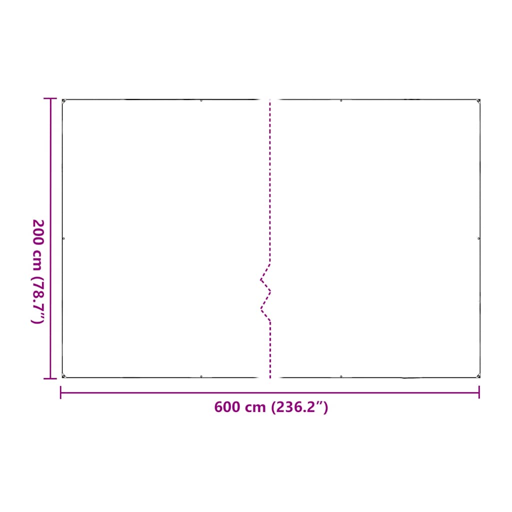 Cobertura Vegetal com Ilhós 2x6 m Polietileno