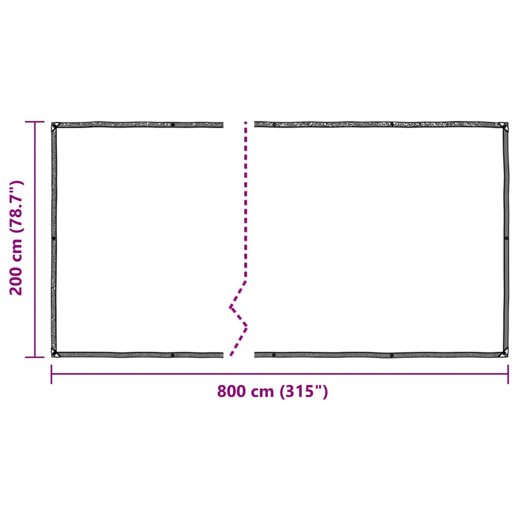 Cobertura Vegetal com Ilhós 2x8 m Polietileno