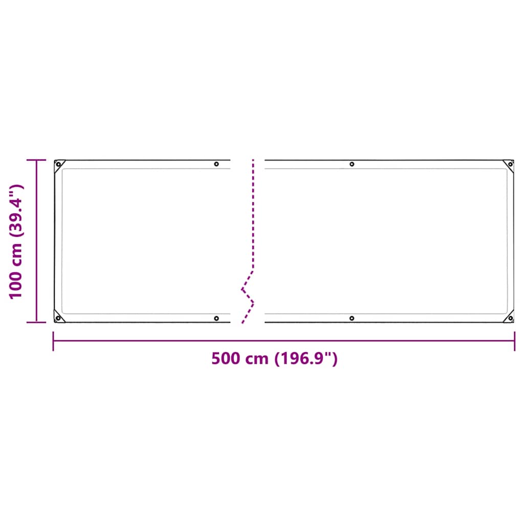 Cobertura vegetal com ilhós 1x5 m PVC
