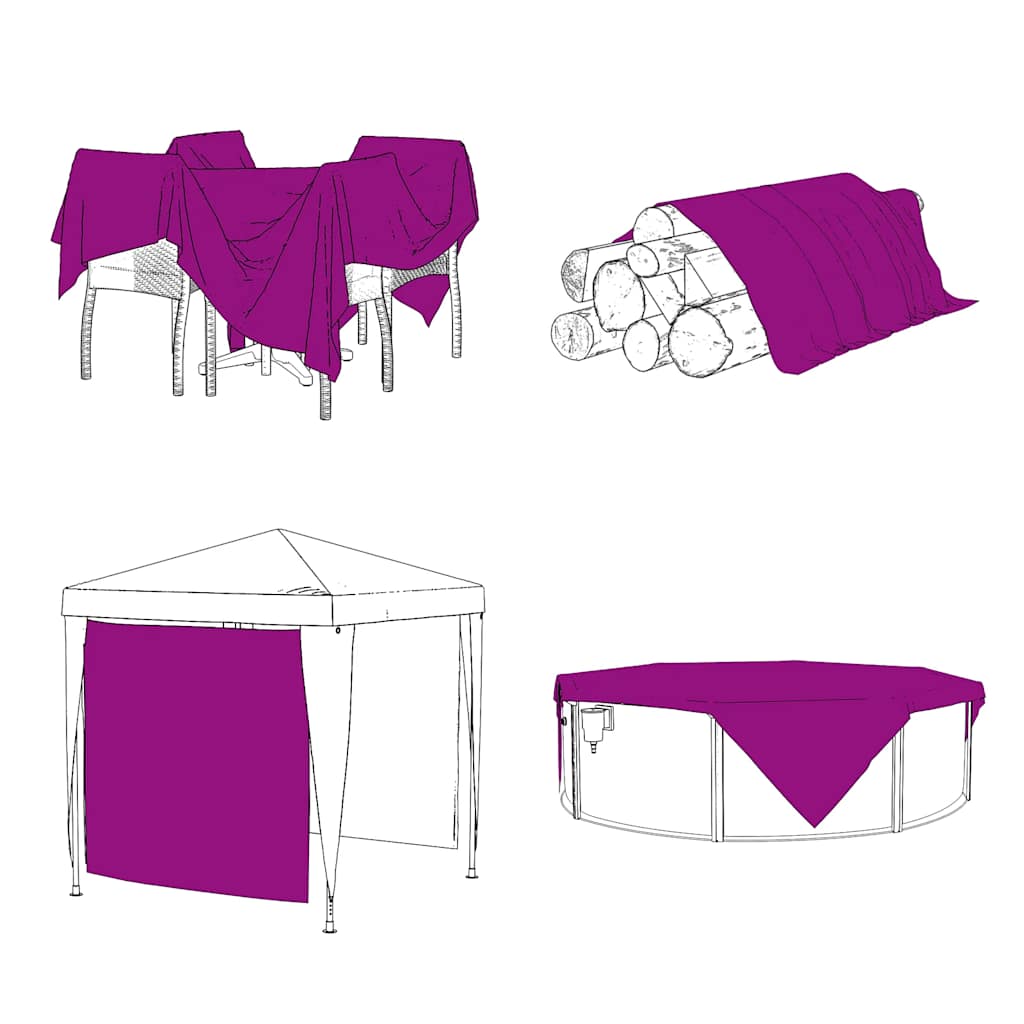 Cobertura vegetal com ilhós 2x8 m PVC