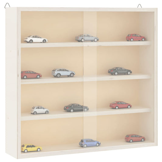 Vitrine de colecionador de madeira com portas 40x8,5x37 cm