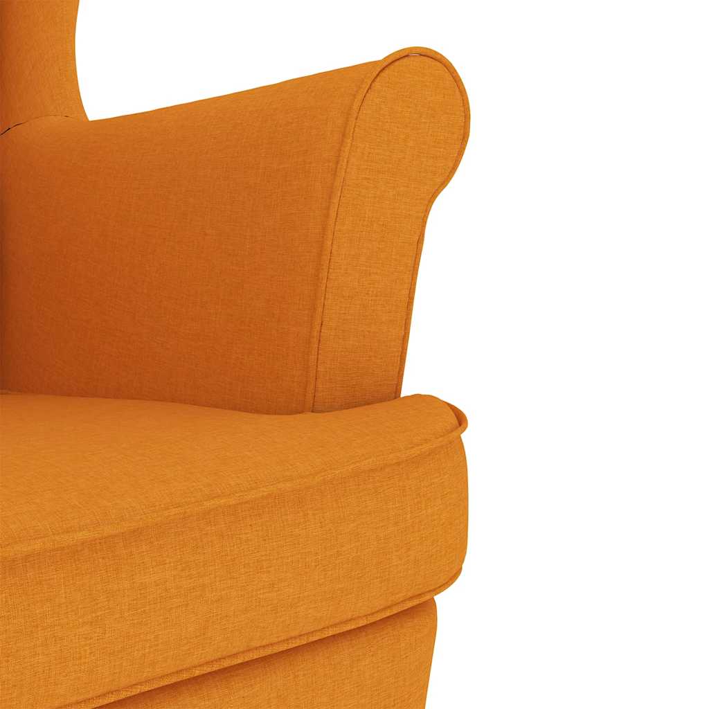Cadeira de baloiço tecido amarelo-escuro