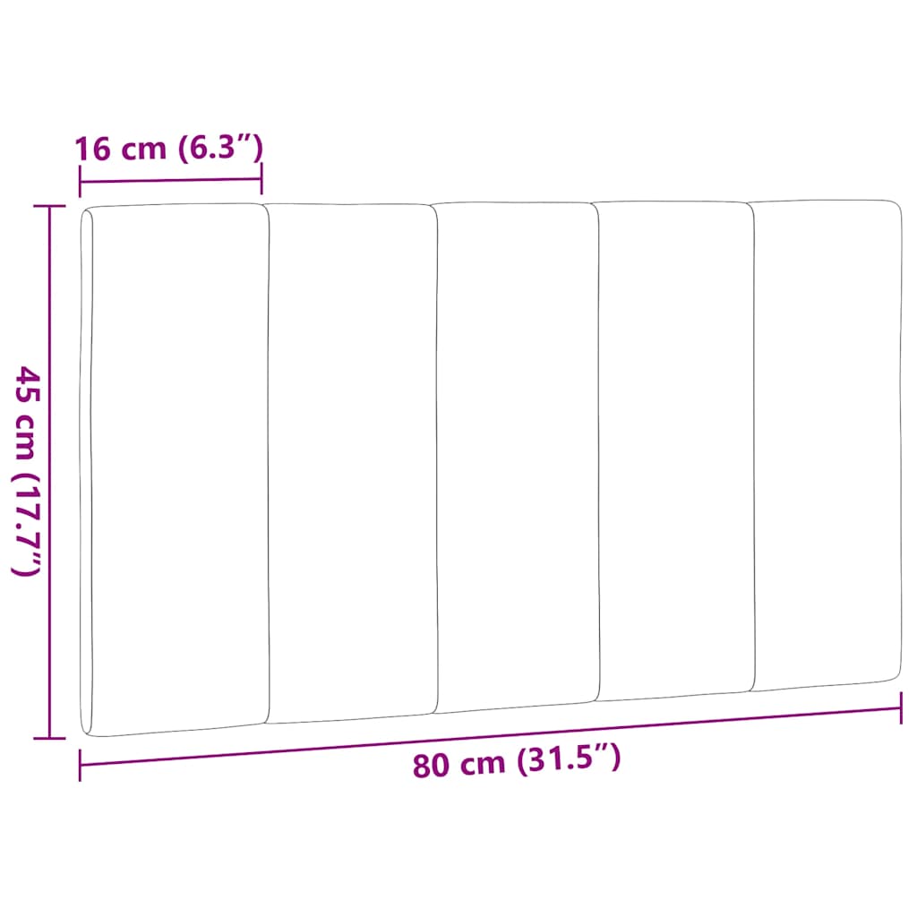 Almofadão de cabeceira Hanko 80 cm tecido cinzento-claro