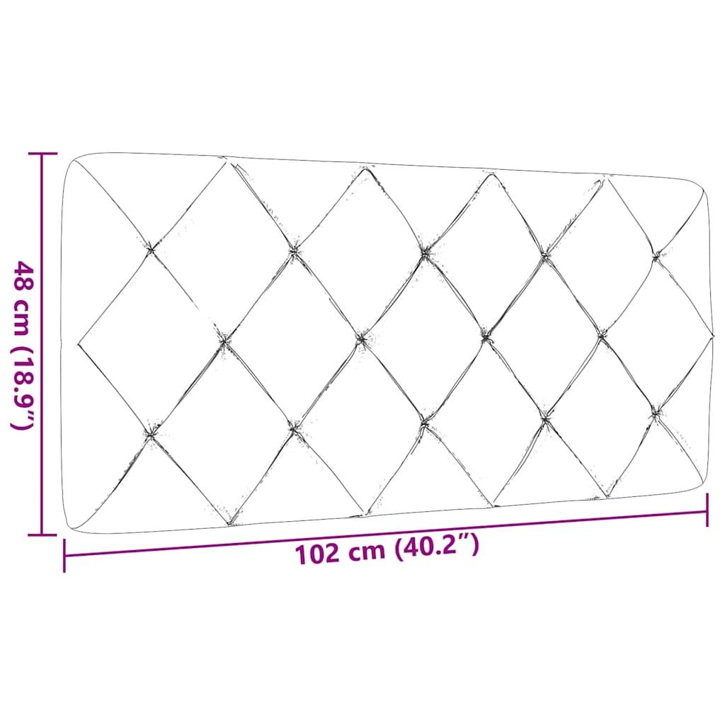 Almofadão de cabeceira 100 cm tecido cinzento-claro