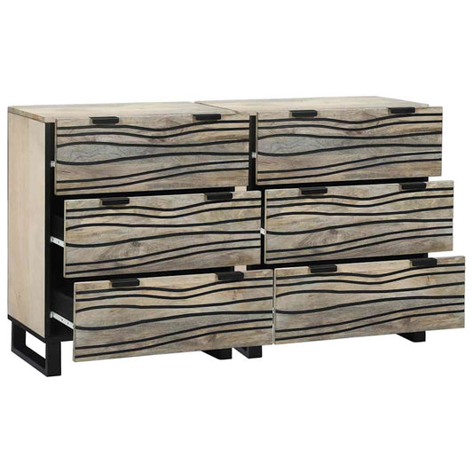 Conjunto de Buffets com gaveta 2 pcs Branco 60 x 33,5 x 75 cm