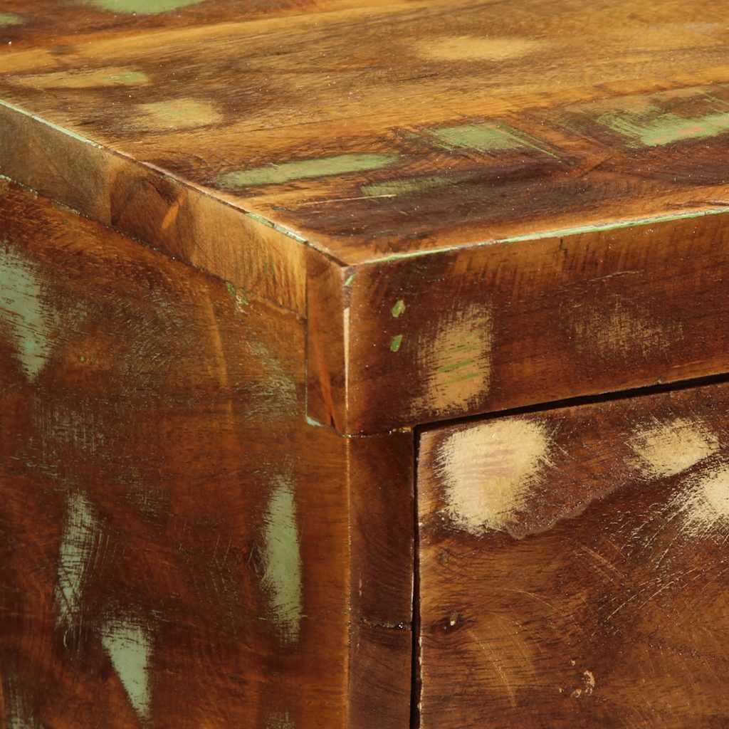 Armário de TV para parede de madeira recuperada maciça