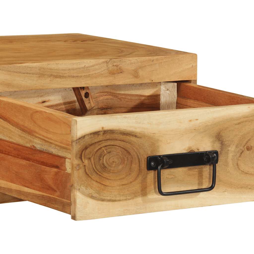 Armário de TV para parede 80x30x19 cm madeira acácia maciça