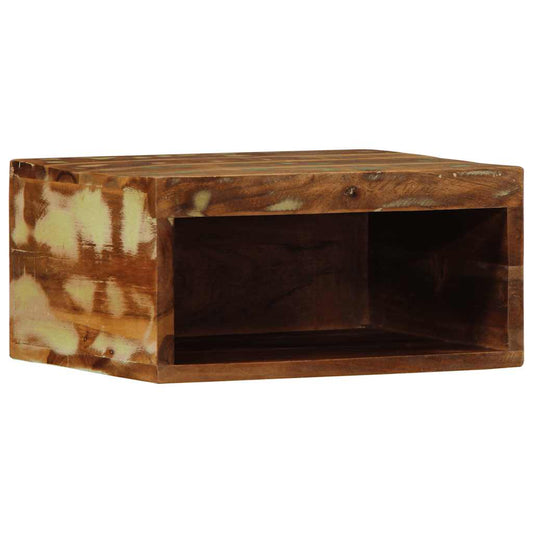 Armário de TV para parede 40x30x19 cm madeira recuperada maciça