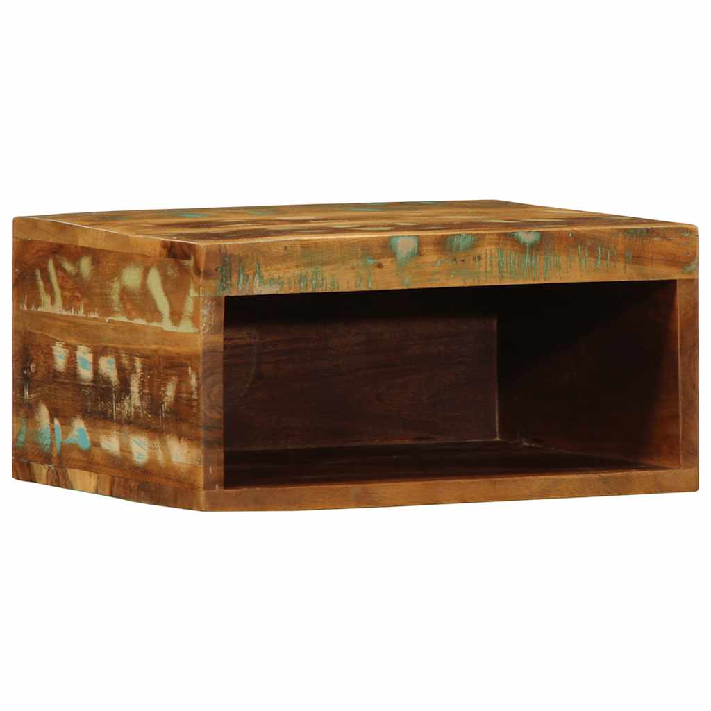 Armário de TV para parede 40x30x19 cm madeira recuperada maciça