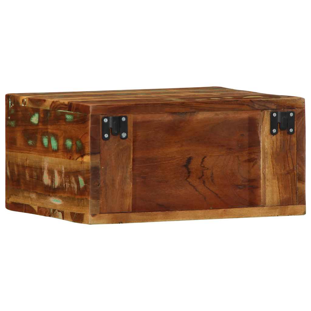 Armário de TV para parede 40x30x19 cm madeira recuperada maciça