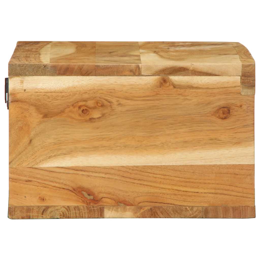 Armário de TV para parede de madeira acácia maciça 60x30x19 cm