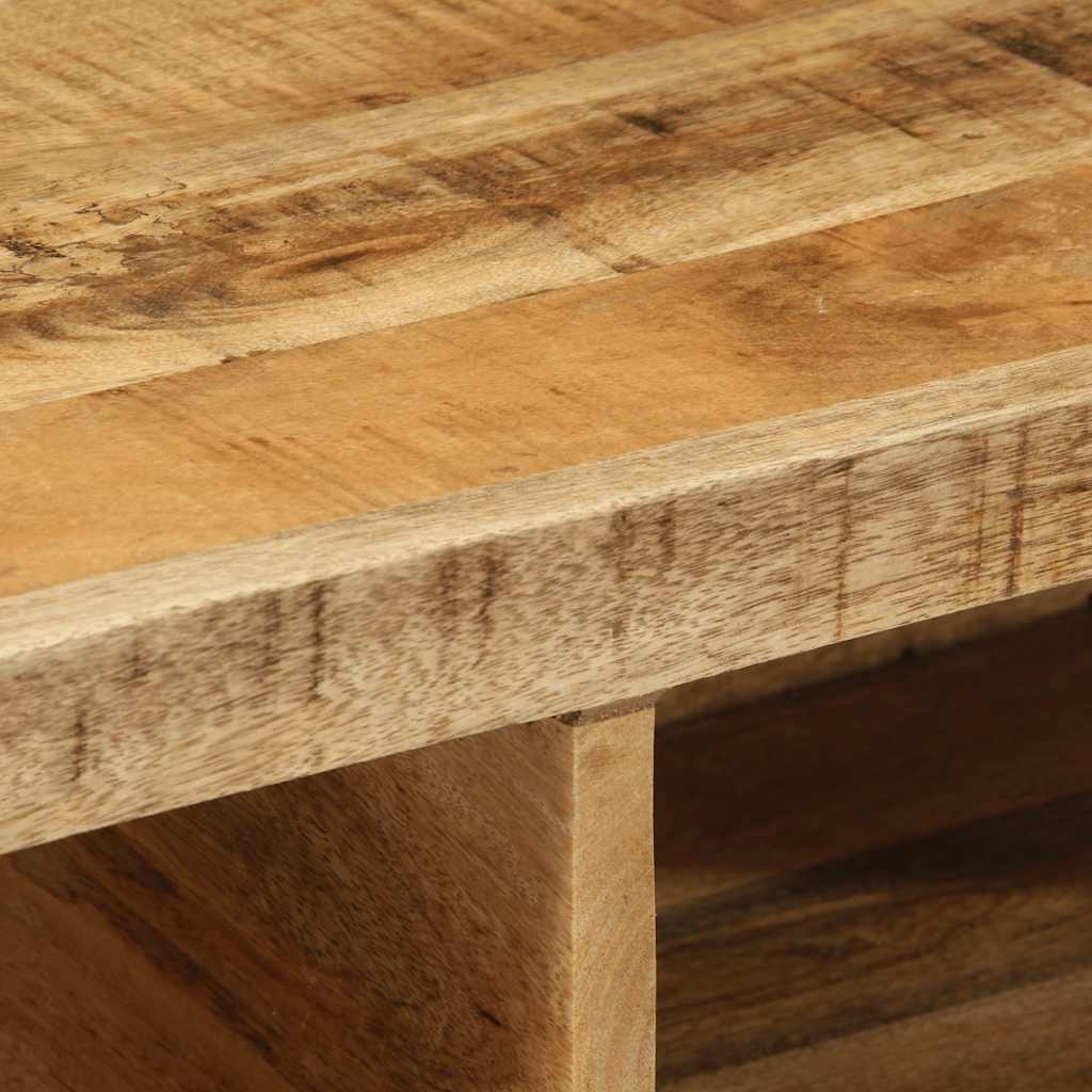 Armário de TV para parede de mangueira áspera maciça 80x30x19 cm