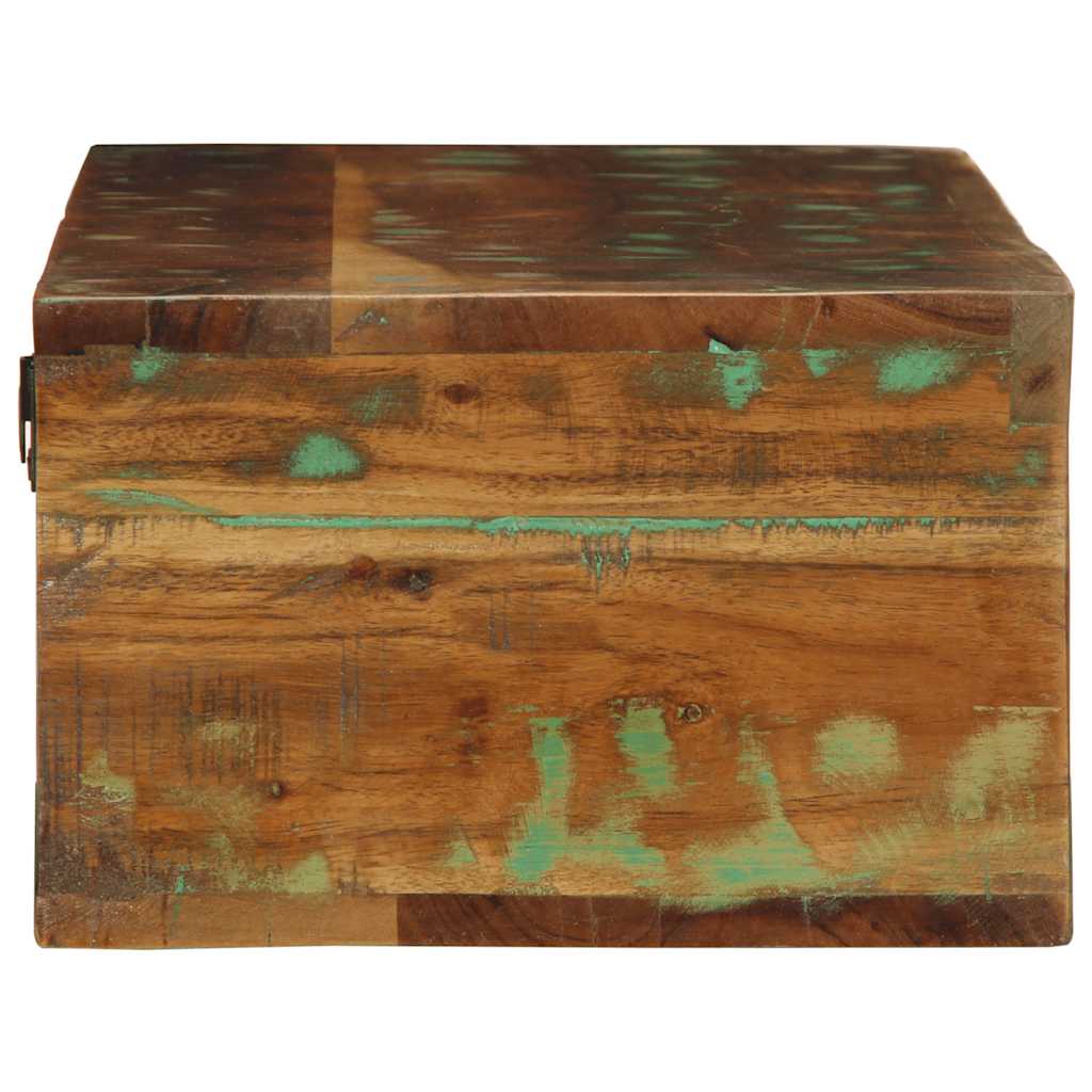 Armário de TV para parede de madeira recuperada maciça 100x30x19cm