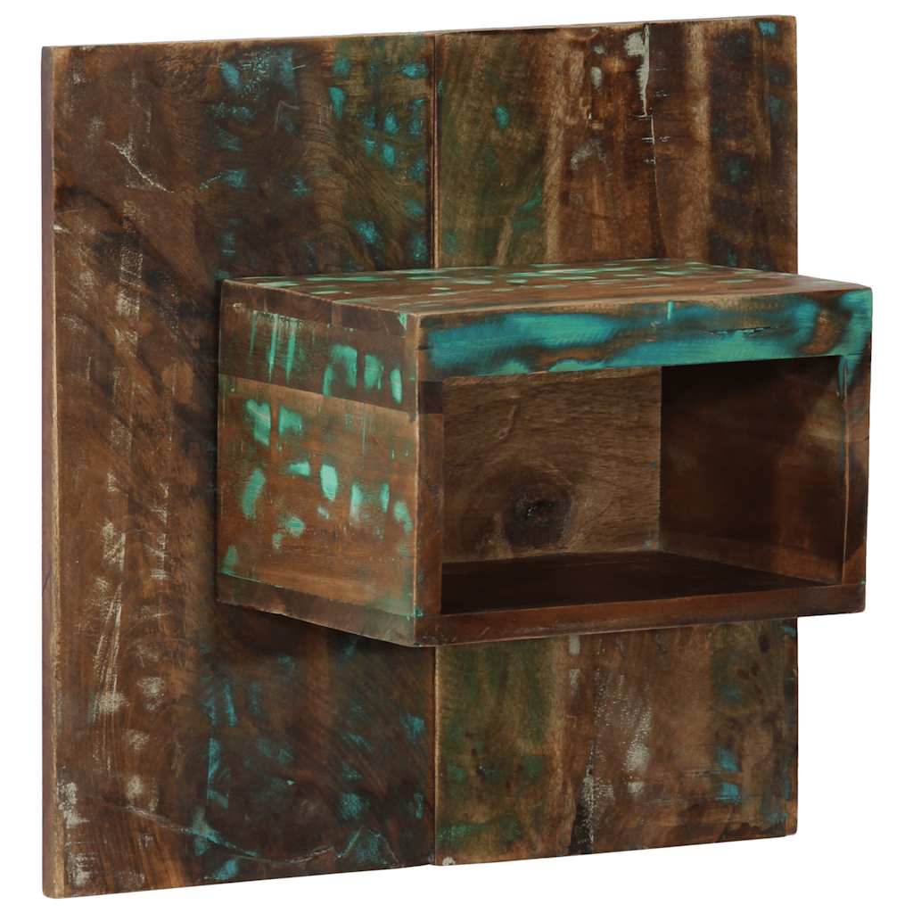 Mesa de cabeceira multicor 50x27x50cm madeira maciça recuperada