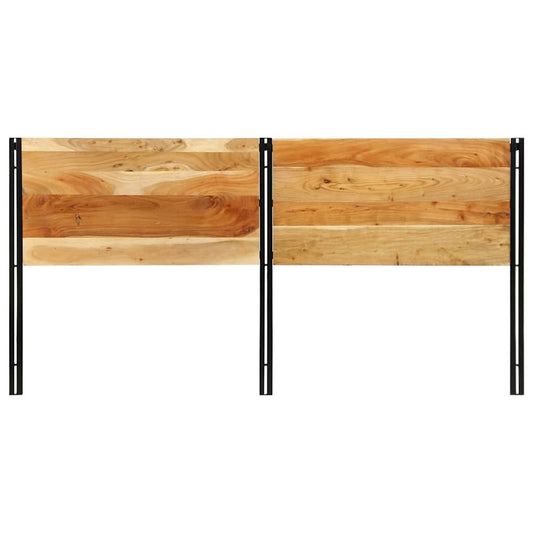 Cabeceira de cama 200 cm madeira de acácia maciça/ferro