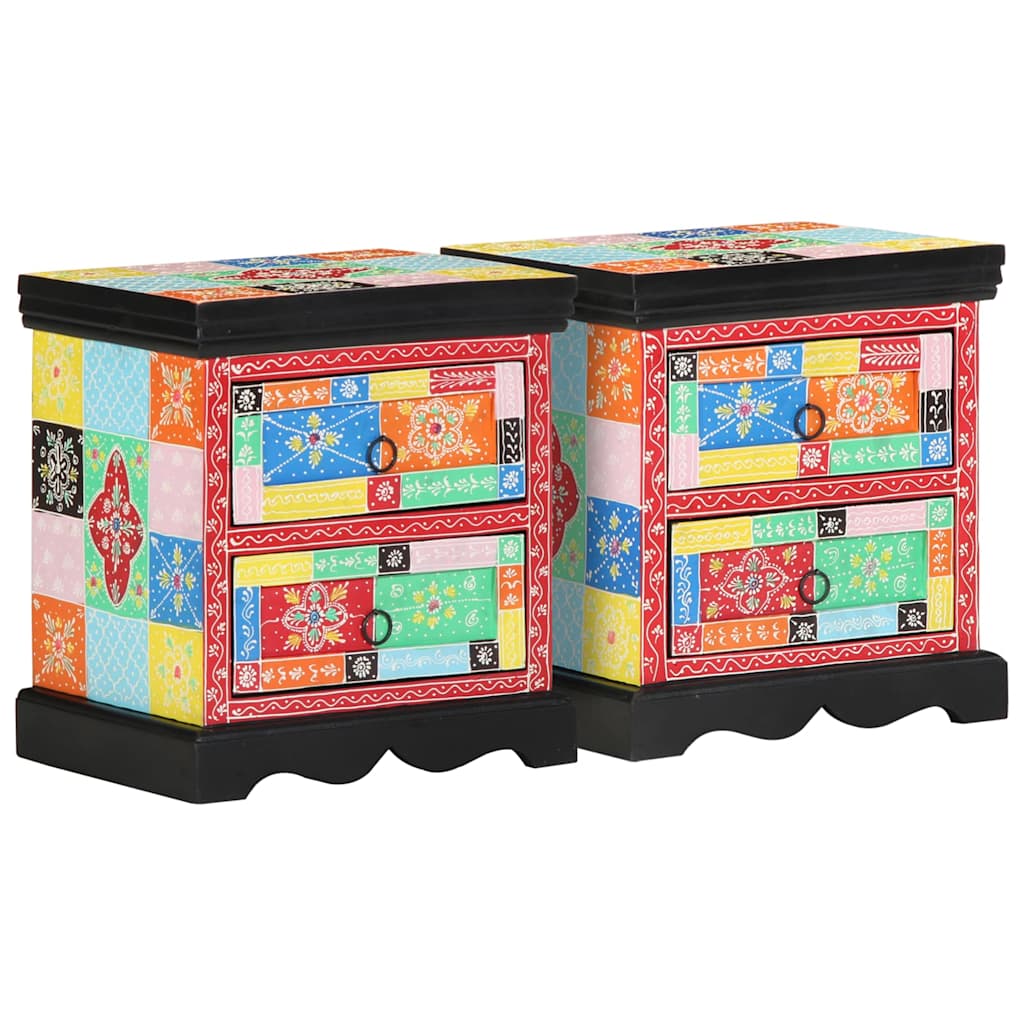 Armário de Cabeceira 2 pcs Multicolor 40 x 35 x 45 cm